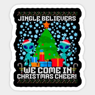 Alien Christmas Sticker